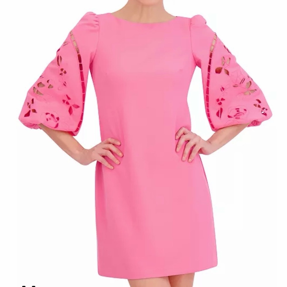 Vince Camuto Vibrant Pink Long Sleeve Dress - Picture 6 of 9